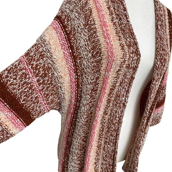 J. Jill Petite Cable Knit Open Front Multicolor Cardigan XS Petite - Picture 4 of 8